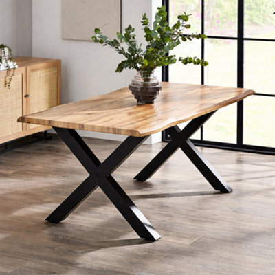 Julian Bowen Harvey 180cm Oak Dining Table - Image 7