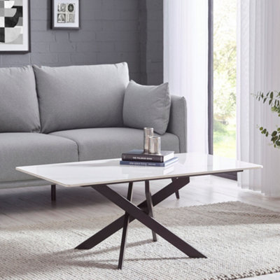 B&Q -  Bradley White Marble Coffee Table