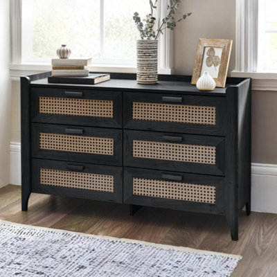 Julian Bowen Sydney 6 Drawer Wide ChestBlack Ash from B&Q