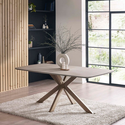 B&Q -  Noah Taupe Rectangular Dining Table
