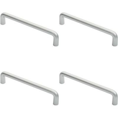 Loops 4X Rounded D Shaped Bar Handle 300 X 22mm Diameter Satin Anodised Aluminium from B&Q