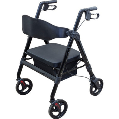 Loops Premium Heavy Duty Aluminium Bariatric Rollator With 8 Inch Wheels And 181Kg Capacity from B&Q