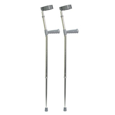Loops Adjustable Lightweight Aluminium Elbow Crutch With Pvc Wedge HandlePerfect For Rehabilitation from B&Q