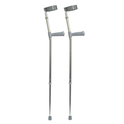 Loops Adjustable Aluminium Elbow Crutch With Pvc Wedge Handle And Comfort Grip from B&Q