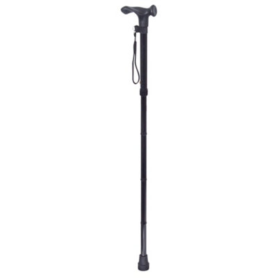 Loops Collapsible Telescopic Right Handed Ergonomic Walking Stick - 5 Height Settings - Image 3