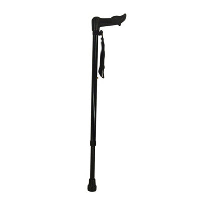 Loops Multicolor Left Handed Ergonomic Handled Walking Stick - Extendable - 10 Height Settings - Image 3
