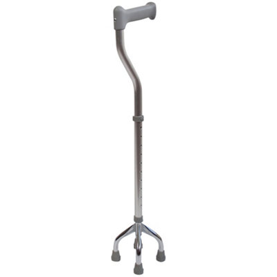 Loops Adjustable Small Based Quad Cane With Swan Neck For Enhanced Stability from B&Q
