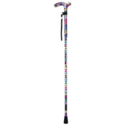 Loops Stylish Deluxe Ambidextrous Folding Walking Cane With 5 Adjustable Heights from B&Q