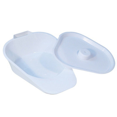 Loops Comfortable Slipper Bedpan With Lid And Handle For Easy Cleaning from B&Q