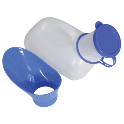 B&Q -  Versatile Unisex Portable Urinal For Travel And Home Use1 Litre Capacity With Anti-Spill Lid
