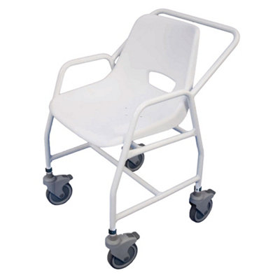 Loops Adjustable Mobile Shower Chair With Castors And 4 Brake Design For Enhanced Safety from B&Q