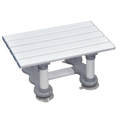 Loops Reinforced Slatted Plastic Bath Seat With Suction CupsGreyIdeal For Elderly And Mobility Aid from B&Q