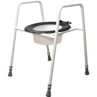 Loops Adjustable Free Standing Raised Toilet Seat With Splash Guard For Enhanced Safety from B&Q