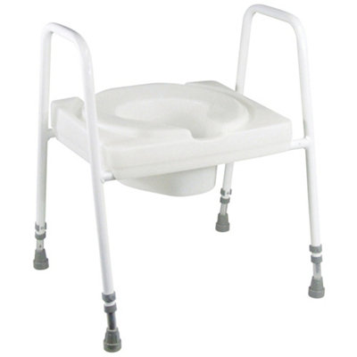 Loops Adjustable Large One Piece Toilet Seat And Frame For Comfort190Kg Weight Capacity from B&Q