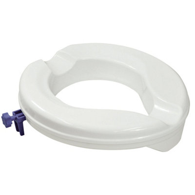 Loops Ergonomic White Plastic Raised Toilet Seat2 Inch Height For Uk Toilets from B&Q