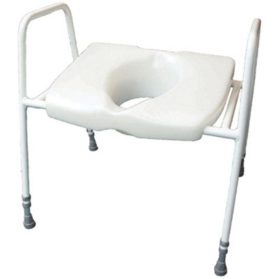 Loops Adjustable Bariatric Toilet Seat With FrameSupports Up To 254Kg For Enhanced Stability from B&Q