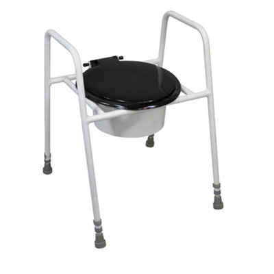 Loops Adjustable Free Standing Raised Toilet Frame With Splash Guard For Enhanced Comfort from B&Q