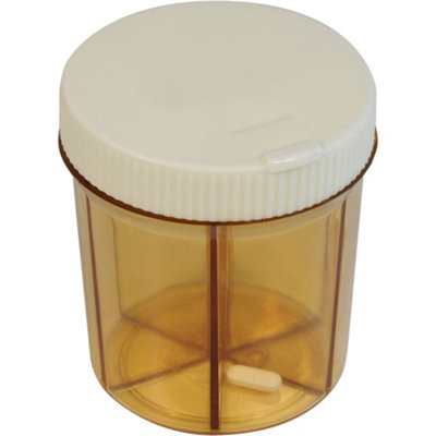 Loops Extra Large Pill Dispenser - Multiple Compartment Tablet Bottle - Flip Top Lid - Image 3