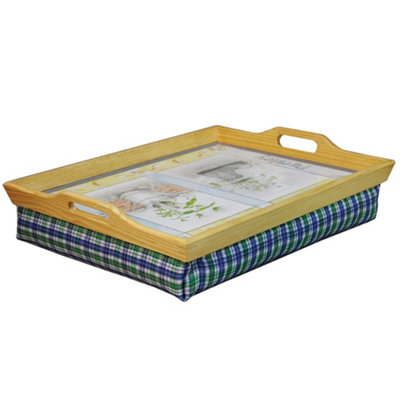 Loops Laminated Wooden Lap Tray With Built In Cushion100 X 495 X 385mmEasy Clean from B&Q