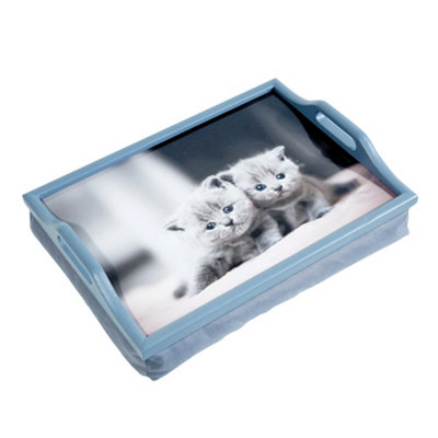 Loops Laminated Wooden Lap Tray With Built In Cushion100 X 400 X 300mmEasy Clean from B&Q