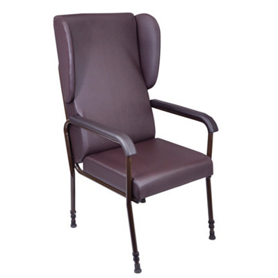 Loops Ergonomic Height Adjustable High Back Lounge Chair With Brown Upholstery from B&Q