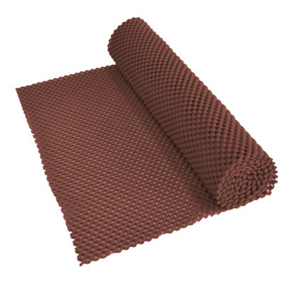 Loops 150 X 30Cm Brown Anti-Slip Pvc FabricWaterproof & Customizable Size from B&Q