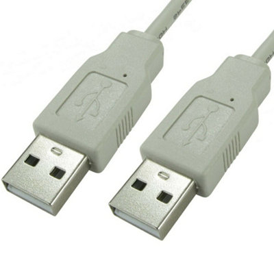 3M Usb Type A Male To Plug Cable Pc Laptop Computer 2.0 Data Transfer Beige Lead from B&Q