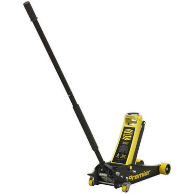 Heavy-Duty Hydraulic Trolley Jack With 4000Kg Capacity And 533mm Lift HeightYellow from B&Q