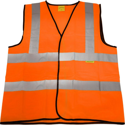  - Xl Orange High Visibility Waistcoat For Road Work And Contractors