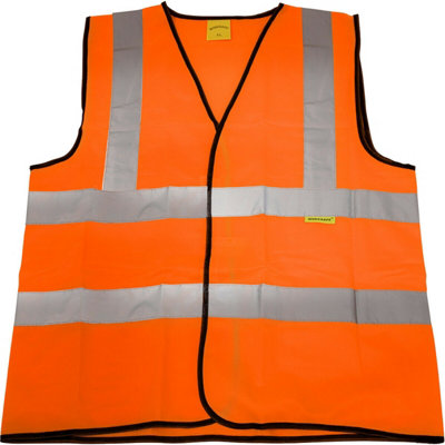  - Xxl Orange And Yellow High Visibility Waistcoat For Road Builders And Contractors