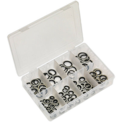 Comprehensive 88 Piece Bonded Dowty Seals Assortment For Metric Applications from B&Q