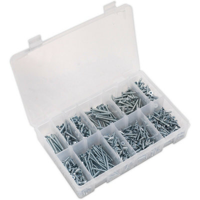 Versatile 600 Pack Self Tapping Screw Assortment With Countersunk Pozi Heads from B&Q