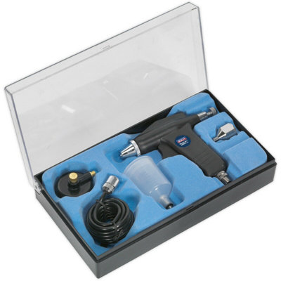  - Professional Gravity Fed Air Brush Kit With Storage Case And Hose