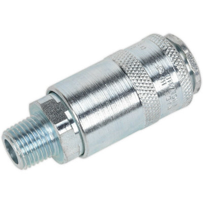 B&Q 1/4 Inch Bspt Male Thread Coupling Body For Airflow - Ideal For Workshop Use