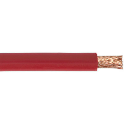 10M Red Automotive Starter Cable170 Amp Single Core Copper Conductor from B&Q