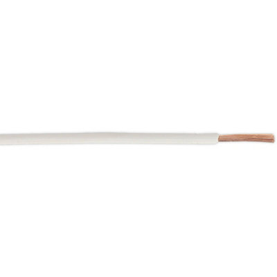 50M White Thin Wall Automotive Cable 25A Single Core Conductor from B&Q