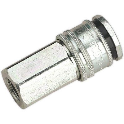 Durable 1/4" Bsp Female Coupling Body For High Flow Air Tools from B&Q
