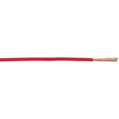 50M Red Automotive Cable16.5 AmpsThin WalledSingle Core Conductor from B&Q