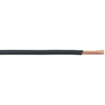 30M Black Automotive Cable33 AmpsThin WalledSingle Core Conductor from B&Q