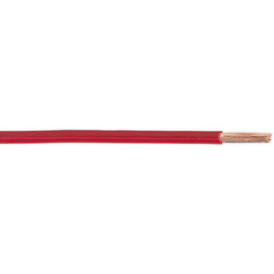 30M Red Automotive Cable33 AmpsThin WalledSingle Core Conductor from B&Q