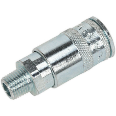  - 5-Pack Slim Profile Male Coupling Body With 1/4" Bsp Thread For Tools