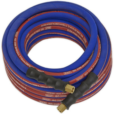  - Durable 10 Metre Extra Heavy Duty Air Hose With 1/4 Inch Bsp Unions And 8mm Bore