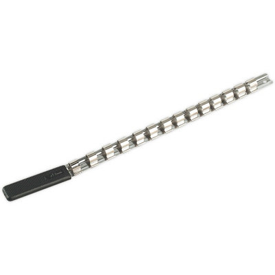  - 1/2" Square Drive Bit Holder14X Socket CapacityRetaining Rail Bar Storage