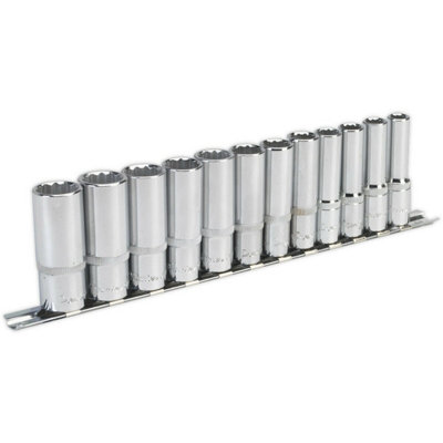  - 12-Piece Deep Socket Set With 3/8" Metric DriveEnhanced Torque Performance