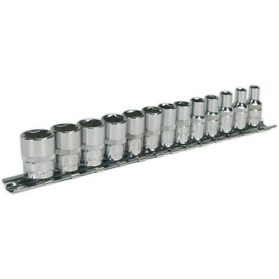 B&Q Comprehensive 13-Piece Socket Set - 1/4 Inch Metric Drive With High Torque Performance