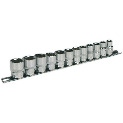 12 Piece Metric Socket Set With 3/8" Drive And High Torque Performance from B&Q