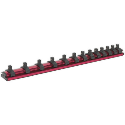  - Premium 1/4" Square Drive Bit Holder With 13 Socket Capacity And Magnetic Storage Rail