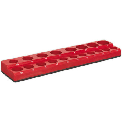 19 Slot 1/2 Inch Drive Magnetic Socket Holder For Deep And Standard Sockets