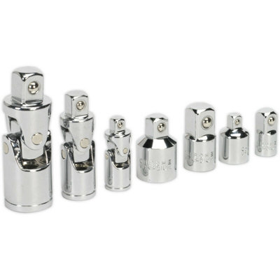  - 7-Piece Male To Female Socket Adapter Set With Universal JointsSquare Drive Tools