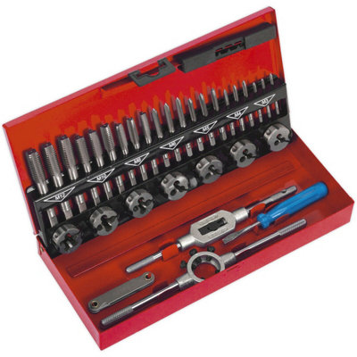 Comprehensive 32-Piece Metric Tap And Die Set For Precision Threading M3 To M12 from B&Q